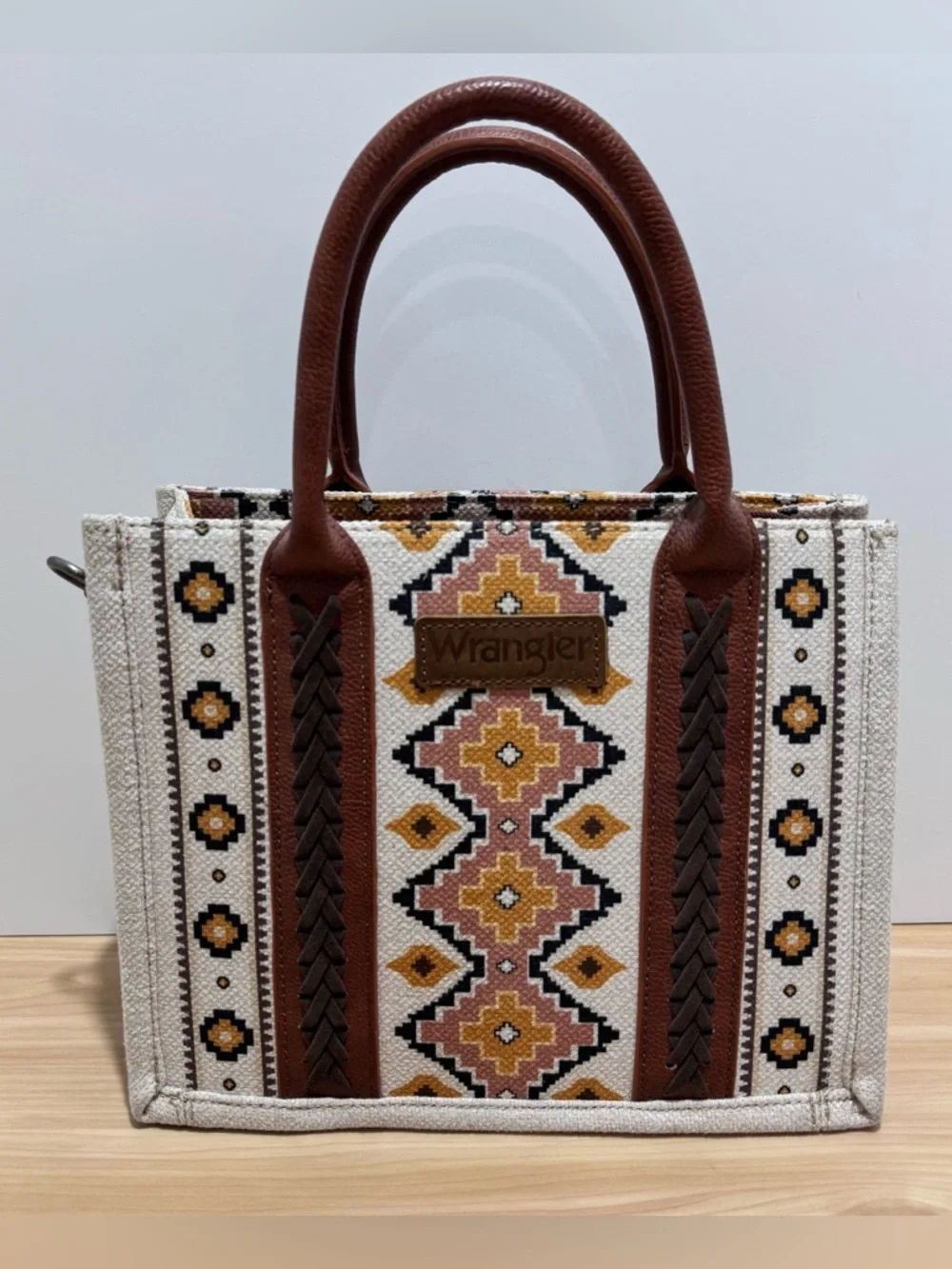 Wrangler SOUTHWEST PRINT MINI TOTE Crossbody Purse w/Strap + Mini Zip Card Case - Picture 3 of 15